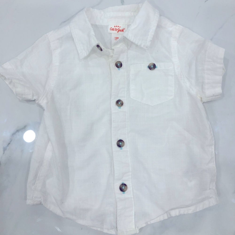 White button up short sleeve